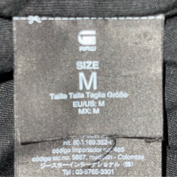 G-STAR RAW Midder Quilted Bomber Jacket Black White Trim Collar Sz M - Picture 11 of 11